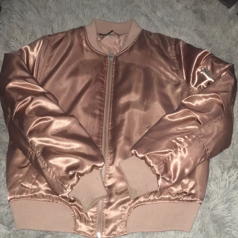 Rose Gold Bomber Jacket
